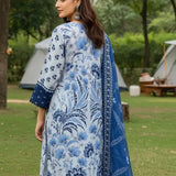 3PC Unstitched Printed Silk Lawn Suit (SUNS7ASI332)