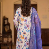3PC Unstitched Printed Silk Lawn Suit (SUNS7ASI368)