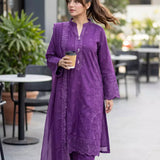 3PC Stitched Cambric Embroidered Suit (PML3PBC287)