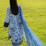 3PC Unstitched Printed Silk Lawn Suit (SUNS7ASI332)