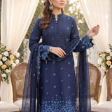 3PC Unstitched Cambric Embroidered Suit (SSW6U3P880)