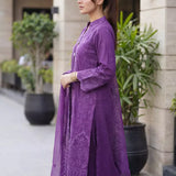 3PC Stitched Cambric Embroidered Suit (PML3PBC287)