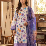 3PC Unstitched Printed Silk Lawn Suit (SUNS7ASI368)