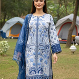 3PC Unstitched Printed Silk Lawn Suit (SUNS7ASI332)