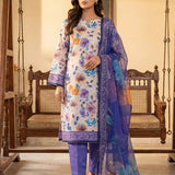 3PC Unstitched Printed Silk Lawn Suit (SUNS7ASI368)
