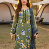 3PC Unstitched Printed Silk Lawn Suit (SUNS7ASI331)