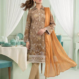 3PC Unstitched Lawn Printed Embroidered Suit (SUNS8FS211)