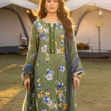 3PC Unstitched Printed Silk Lawn Suit (SUNS7ASI331)