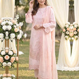 3PC Unstitched Cambric Embroidered Suit (SSW6U3P879)