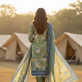 3PC Unstitched Printed Silk Lawn Suit (SUNS7ASI331)