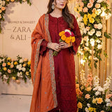 3PC Stitched Embroidered Suit (SPL3PELP049)