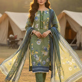 3PC Unstitched Printed Silk Lawn Suit (SUNS7ASI331)