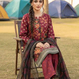 3PC Unstitched Printed Silk Lawn Suit (SUNS7ASI330)
