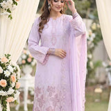 3PC Unstitched Cambric Embroidered Suit (SSW6U3P878)