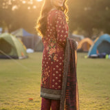 3PC Unstitched Printed Silk Lawn Suit (SUNS7ASI330)