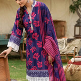 3PC Unstitched Printed Silk Lawn Suit (SUNS7ASI329)
