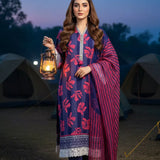 3PC Unstitched Printed Silk Lawn Suit (SUNS7ASI329)