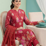 3PC Unstitched Lawn Printed Embroidered Suit (SUNS8FS203)