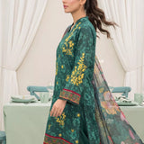3PC Unstitched Lawn Printed Embroidered Suit (SUNS8FS202)