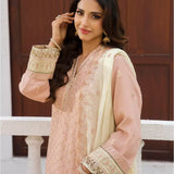 3PC Unstitched Festive Embroidered Suit (SUNW7CH114)