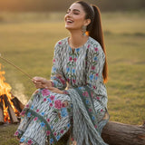 3PC Unstitched Printed Silk Lawn Suit (SUNS7ASI321)