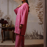 2pc Solid Embroidered Stitched Suit