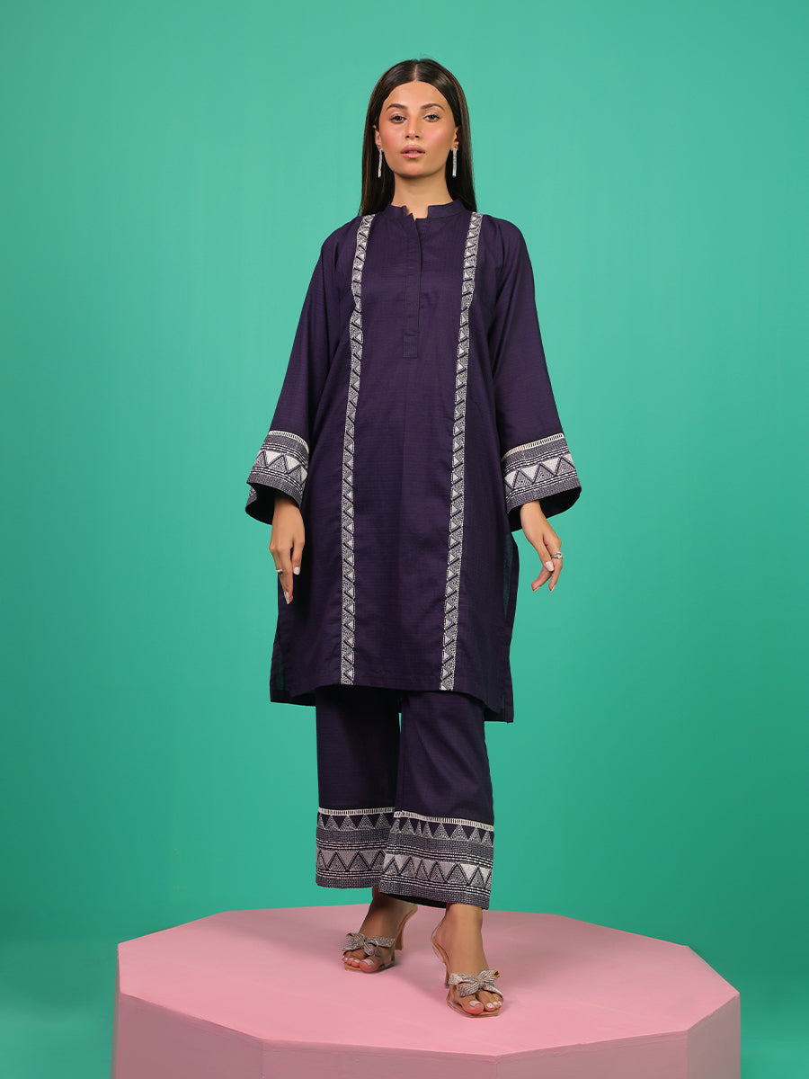2pc - Stitched Embroidered Pret