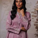 1Pc Solid Embroidered Stitched Shirt