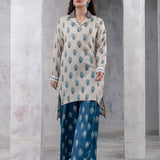 2pc Unstitched Printed Dobby Silk Lawn