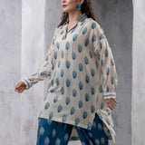 2pc Unstitched Printed Dobby Silk Lawn