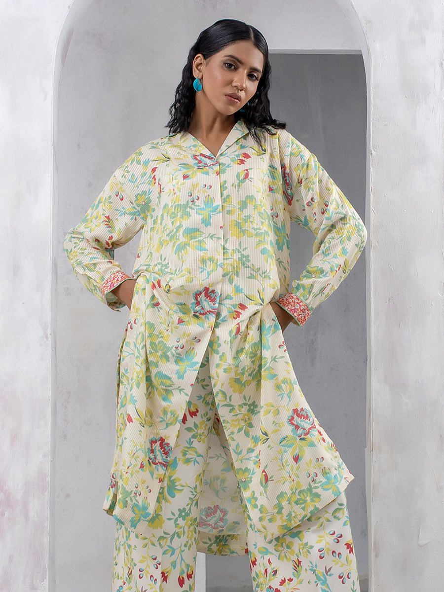 2pc Unstitched Printed Dobby Silk Lawn