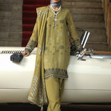 3Pc Unstitched - Viscose Jacquard Suit