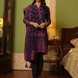 3Pc Unstitched - Viscose Jacquard Suit