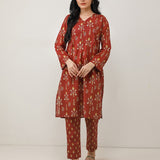 2pc - Stitched Floral Printed Cambric Suit