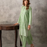 3PC UNSTITCHED CHIKANKARI EMBROIDERED LAWN SUIT