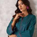 3PC UNSTITCHED CHIKANKARI EMBROIDERED LAWN SUIT