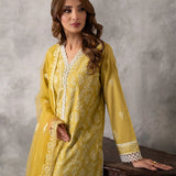 CHIKANKARI CAMBRIC EMBROIDERED 3PC SUIT