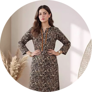 CO-ORDS SET PRINTED LAWN