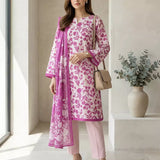 3PC Unstitched Lawn Printed Suit (SSW6U3P866)