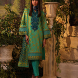 3pc Unstitched Digital Printed & Embroidered Lawn Suit