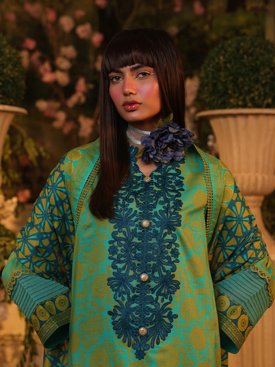 3pc Unstitched Digital Printed & Embroidered Lawn Suit