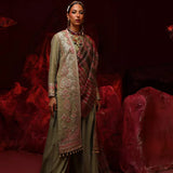3PC STITCHED FESTIVE EMBROIDERED SUIT