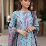 3PC Unstitched Lawn Printed Suit (SSW6U3P857)