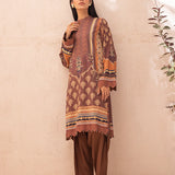 3pc Stitched Basic Printed Linen Suit