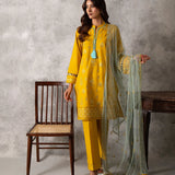 EMBROIDERED LUXURY LAWN UNSTITCHED 3PCS SUIT