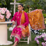 3PC UNSTITCHED CAMBRIC EMBROIDERED SUIT