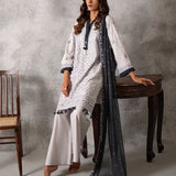 EMBROIDERED LUXURY LAWN UNSTITCHED 3PCS SUIT