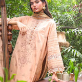 3PC STITCHED LUXURY RICE SLUB EMBROIDERED SUIT