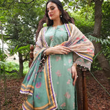 3PC UNSITICHED LUXURY CAMBRIC EMBROIDERED SUIT