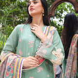 3PC UNSITICHED LUXURY CAMBRIC EMBROIDERED SUIT